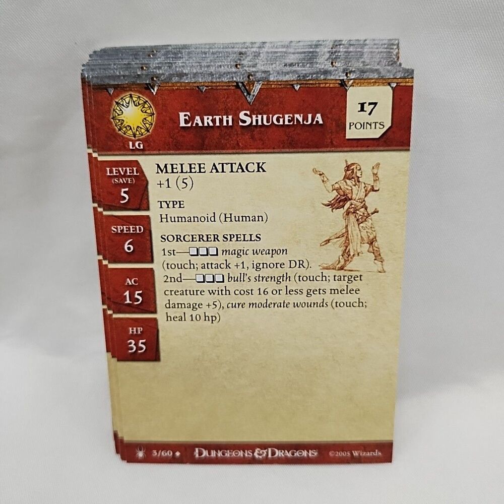 Lot Of (32) Dungeons And Dragons Underdark Miniatures Game Stat Cards